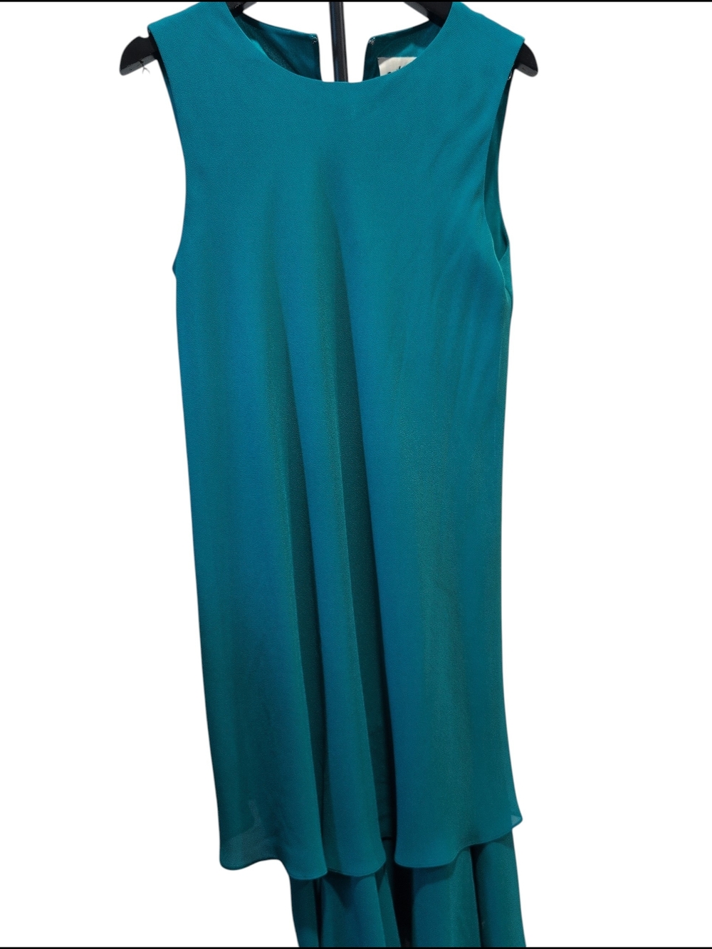Cattiva New York Teal Layered Shift Dress with Shoulder Pads 8